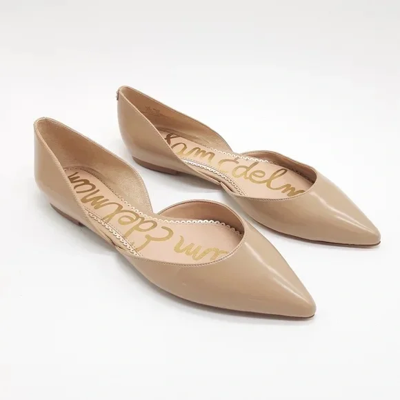 Sam Edelman Rodney D'Orsay Flats Women's Beige Pointed-Toe Flats